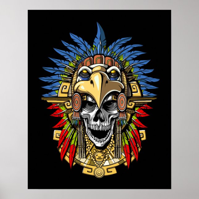 Affiche Aztec Skull Warrior (Devant)
