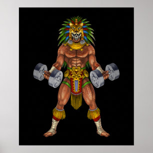 Affiche Aztec Warrior Weightlifting