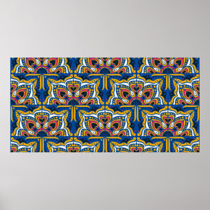 Affiche Azulejos portugal sans coulisse motif