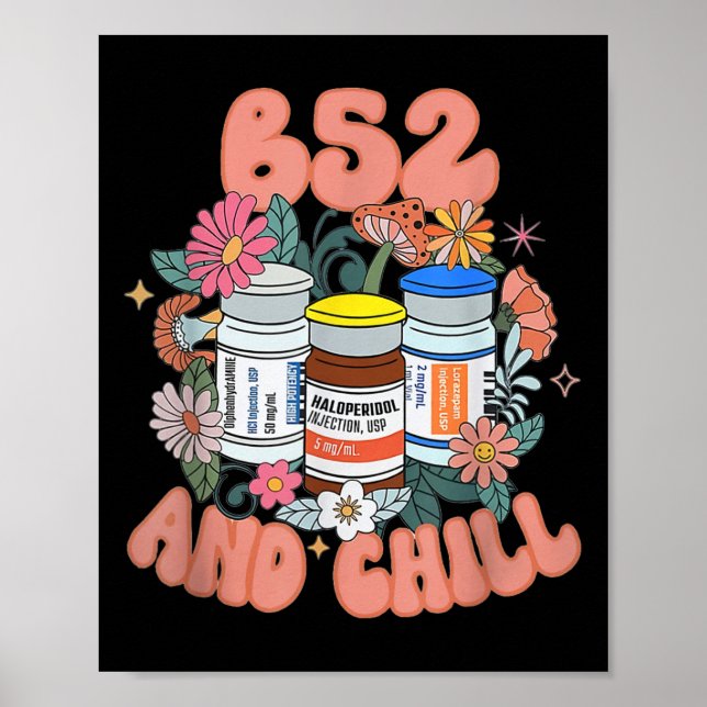 Affiche B52 Et Infirmière Psych Rêve Benadryl Haldol À (Devant)