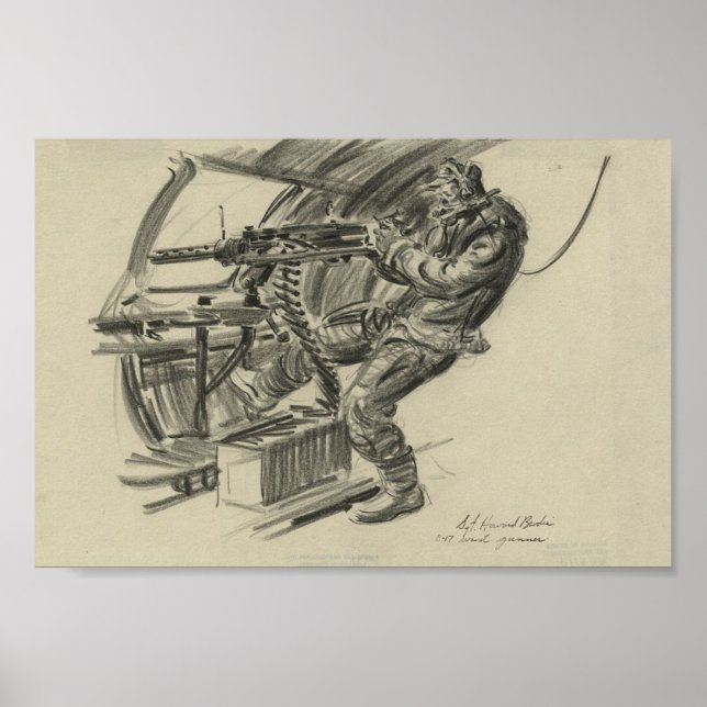 Affiche B-17 Gunner taille (Devant)