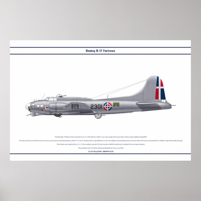 Affiche B-17G République dominicaine 1 (Devant)