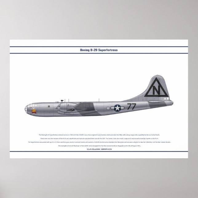 Affiche B-29 USA Bockscar (Devant)