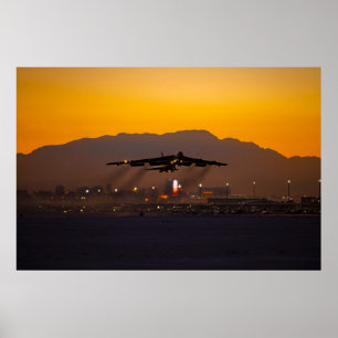 Affiche B-52 Coucher de soleil de stratoforteresse