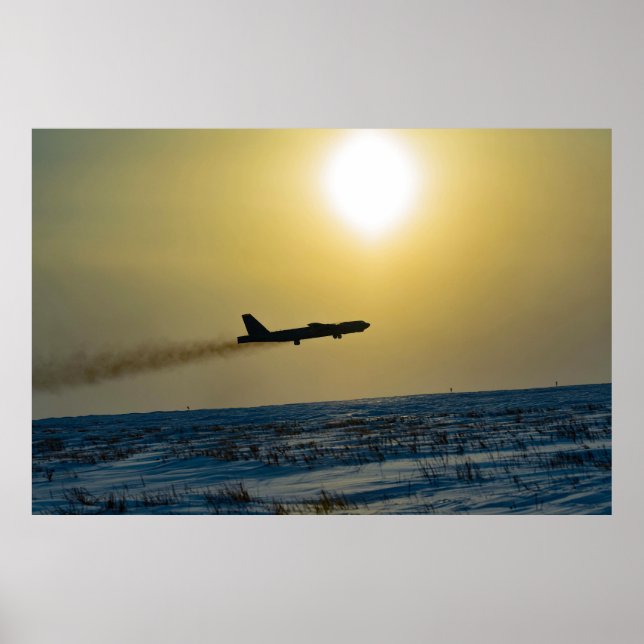 Affiche B-52 Stratoforteresse dans la neige (Devant)