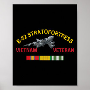 Affiche B-52 Stratoforteresse Vietnam Vétéran B-52 Bomber 