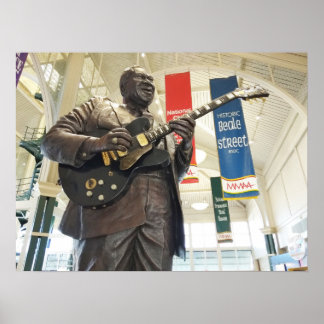 Affiche B.B. King Statue - Memphis (Tennessee)