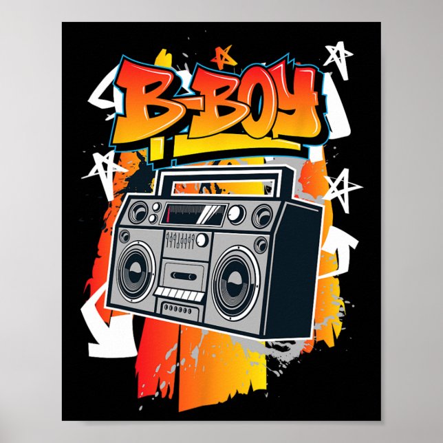 Affiche B-boy Hip-hop Break Dancing (Devant)