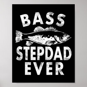 Affiche B Stepdad Jamais Pêche Cadeaux Step-dad Fête des p