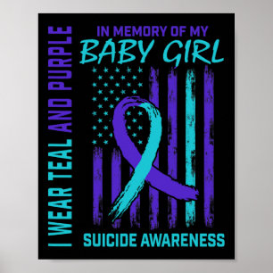 Affiche Ba de ruban turquoise pourpre
