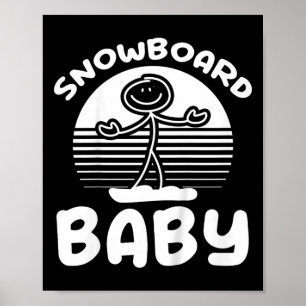 Affiche Ba De Snowboard Pour Enfants