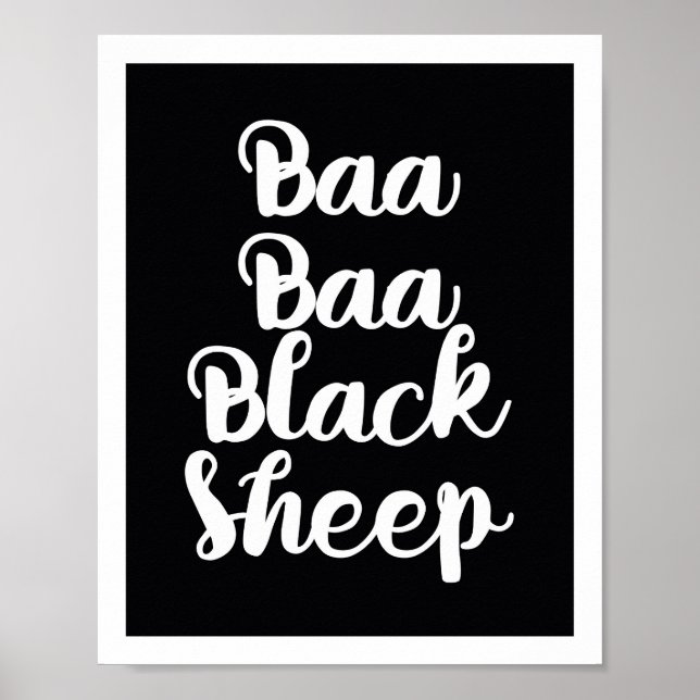 Affiche Baa Baa Black Sheep Color Block (Devant)