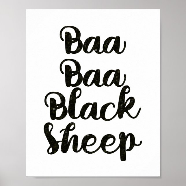 Affiche Baa Baa Black Sheep Parties scintillant (Devant)