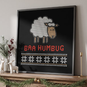 Affiche Baa Humbug Christmas Sheep