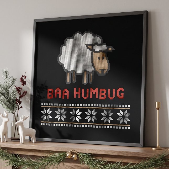 Affiche Baa Humbug Christmas Sheep (Créateur téléchargé)