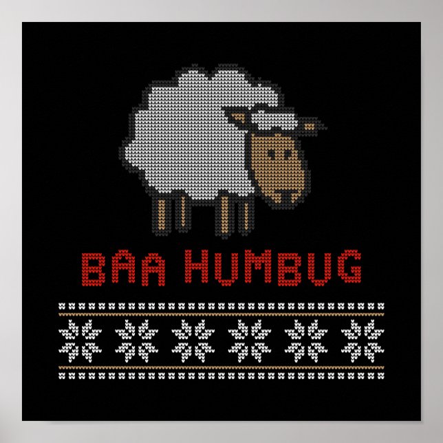 Affiche Baa Humbug Christmas Sheep (Devant)