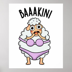Affiche Baa-kini Funny Bikini Pun