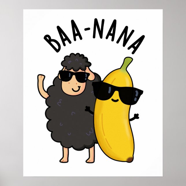 Affiche Baa-nana Funny Banana Puns (Devant)