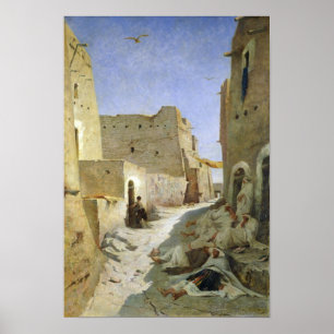 Affiche Bab-EL-Gharbi la route, Laghouat, 1859