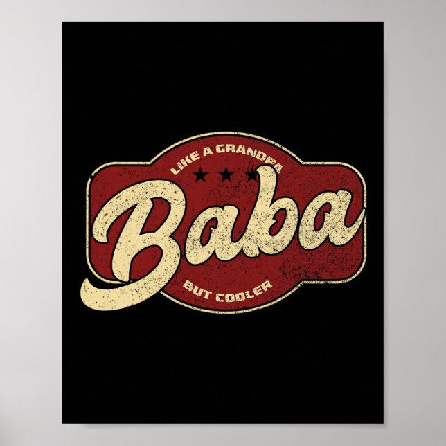 Affiche Baba comme un grand-père mais plus cool - Baba ara (Devant)