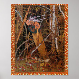 Affiche Baba Yaga - Vasilisa Belle Par Ivan Bilibin