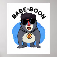 Babe-boon Funny Animal Singe Baboon Pun