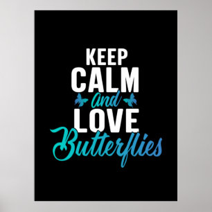 Affiche Babfly Keep Calm and Love Butterfly
