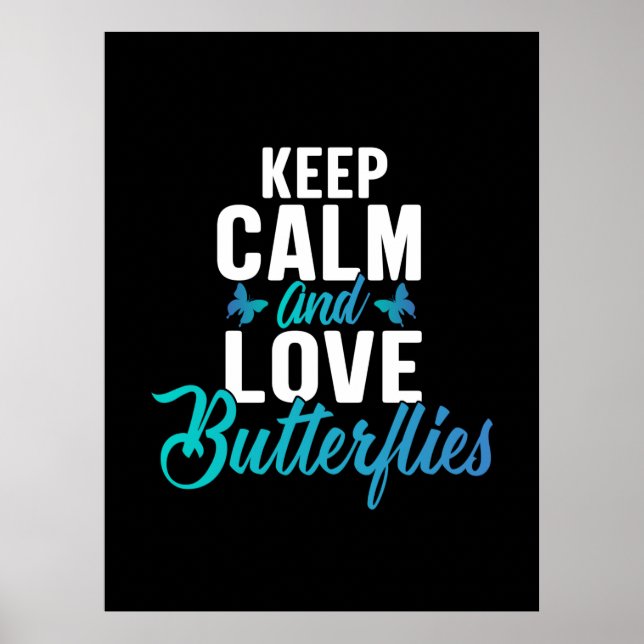 Affiche Babfly | Keep Calm and Love Butterfly (Devant)