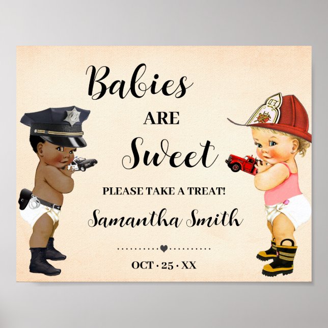 Affiche Babies are Sweet Take Treat Little Recruit Shower (Devant)
