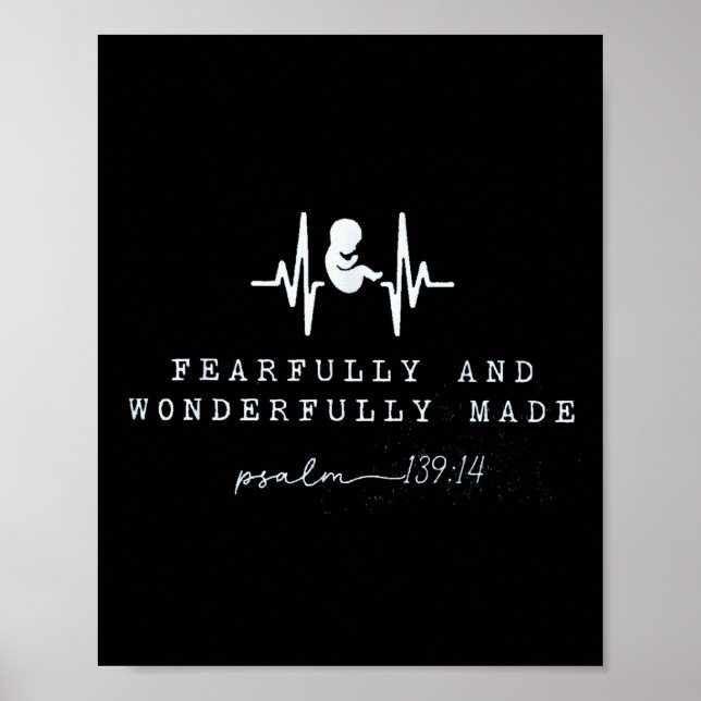 Affiche Baby Announcement Fearfully And Wonderfully Made,  (Devant)