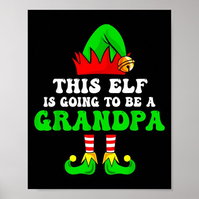 Affiche Baby Announcement Xmas Tee This Elf Is Going To Be (Devant)