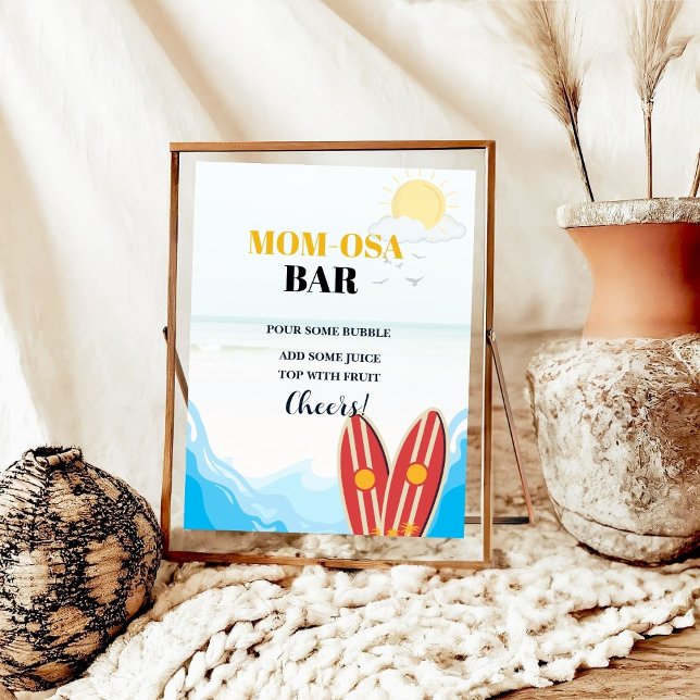 Affiche Baby beach surf board baby shower Signal favori (Créateur téléchargé)