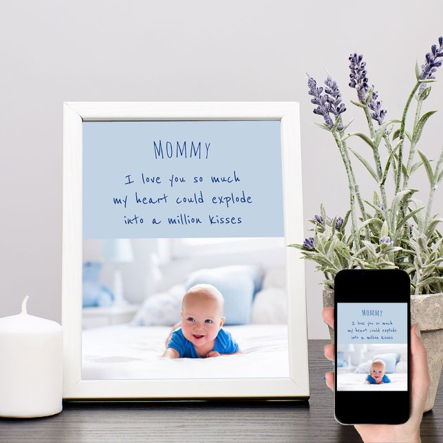 Affiche Baby Boy Photo et mots mignons pour maman (Créateur téléchargé)