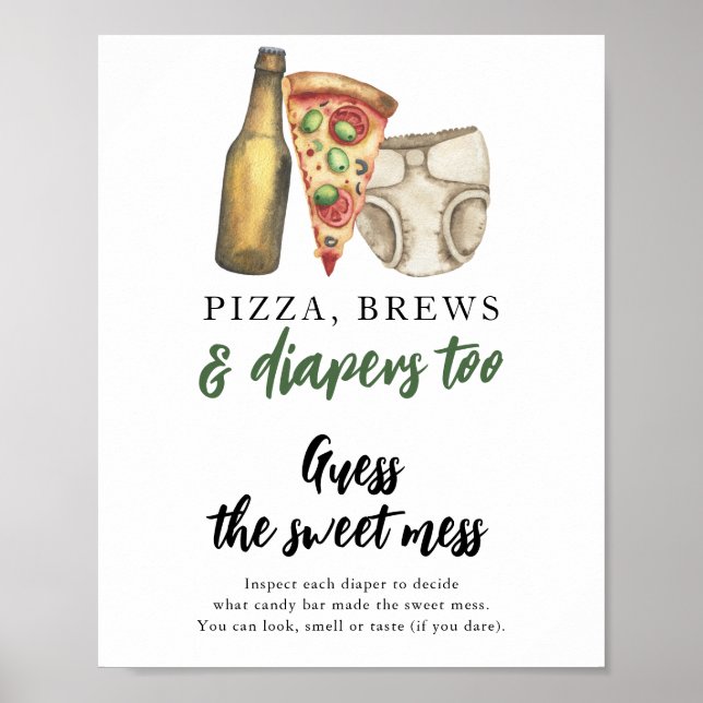 Affiche Baby brasse de la bière Guess the sweet mess (Devant)