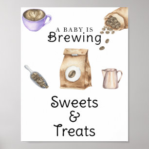 Affiche Baby brasse du café Sweets & Traitements baby show