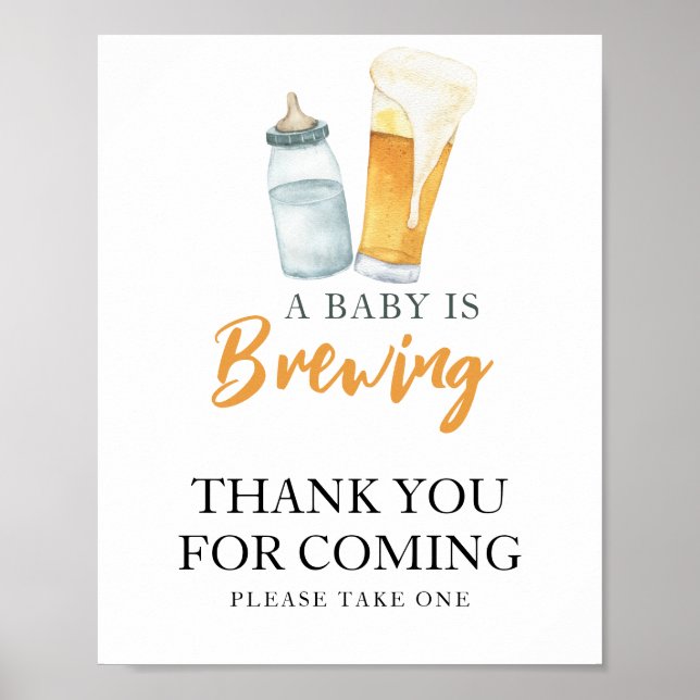 Affiche Baby brasse du Merci de bière pour venir (Devant)