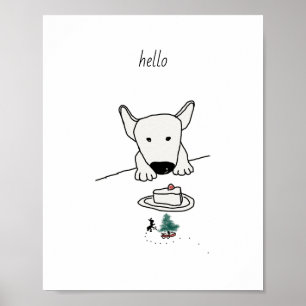 Affiche baby bull terrier est un premier ami