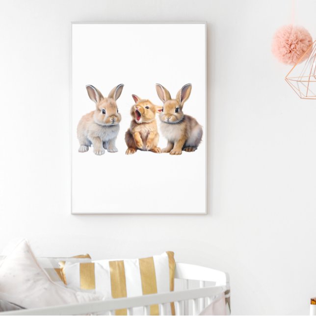 Affiche Baby Bunny Lapin Nursery (Créateur téléchargé)