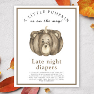 Affiche Baby Citrouille Bear Late night couches jeu