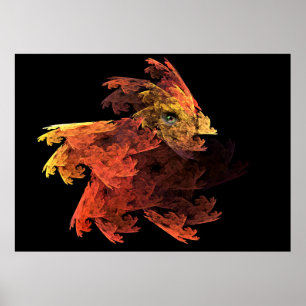 Affiche Baby Dragon Fractal Art