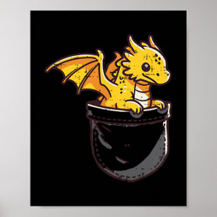 Affiche Baby Dragon Pocket Imaginaire mignon Mythique Enfa