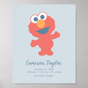 Affiche Baby Elmo Statistiques de naissance de bébé