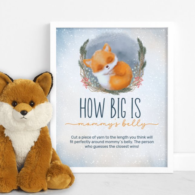 Affiche Baby Fox Winter quelle taille est le jeu du ventre (Créateur téléchargé)