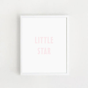 Affiche Baby Girl Nursery Wall Art. Little Star