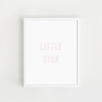 Affiche Baby Girl Nursery Wall Art. Little Star