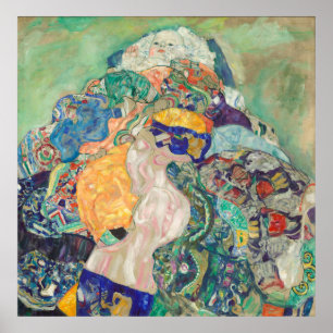 Affiche Baby in a Cradle par Gustav Klimt