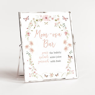 Affiche Baby in Bloom Baby shower papillon Maman Osa Bar