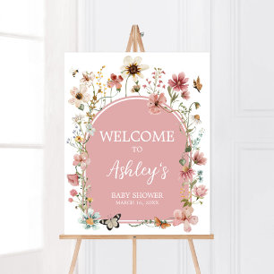 Affiche Baby in Bloom Fleur sauvage Bienvenue
