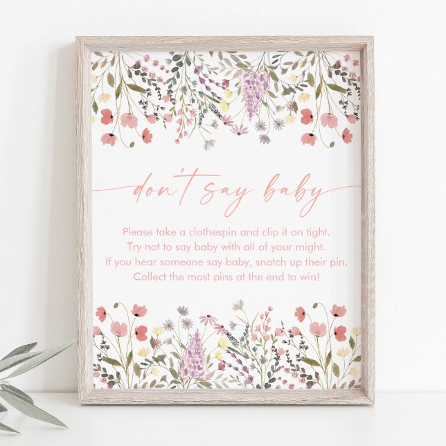 Affiche Baby In Bloom Fleur sauvage Ne pas dire Baby Game (Créateur téléchargé)
