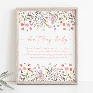 Affiche Baby In Bloom Fleur sauvage Ne pas dire Baby Game